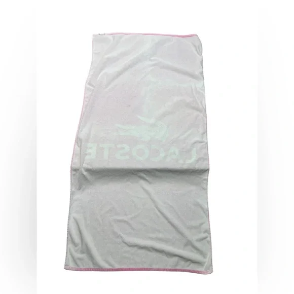 Lacoste Pink Tie-Dye Beach Towel - Picture 2 of 5